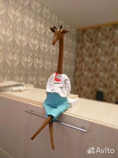 Жирафа текстильная игрушка тильда