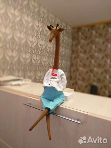 Жирафа текстильная игрушка тильда