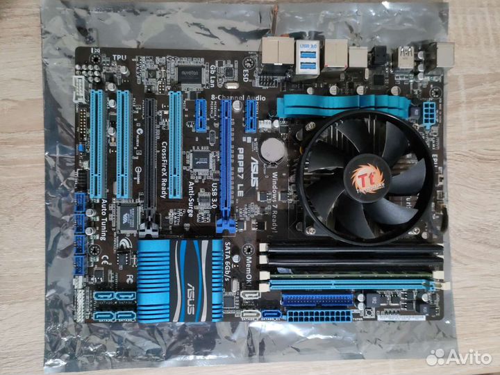 Материнская плата с пр-ом i5-2400,памятью и кулер