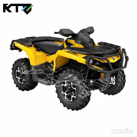 Защита днища на квадроцикл BRP Outlander L 450 570