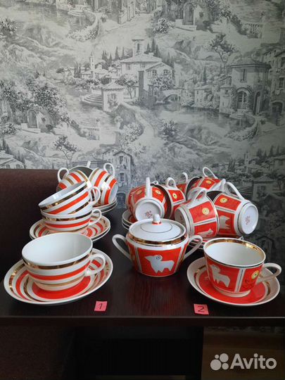 Сервиз из чайных пар винтаж ретро СССР