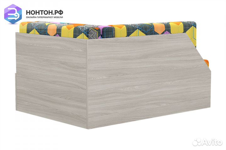 Диван выкатной №1 ясень шимо светлый / принт геоме