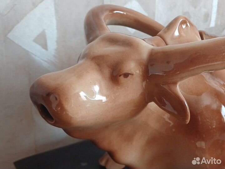 Кувшин в виде быка для пива,подарок мужчине