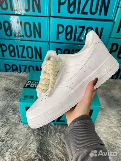 Nike Air Force 1 Оригинал Шнурки Канаты Белые