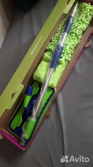 Универсальна швабра greenway с двумя насадками