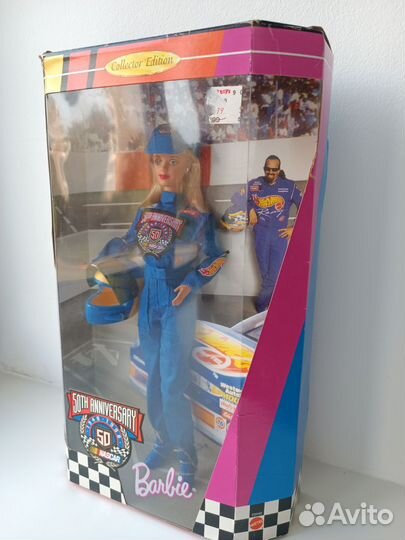 Кукла Барби гонщица Nascar 50th Anniversary