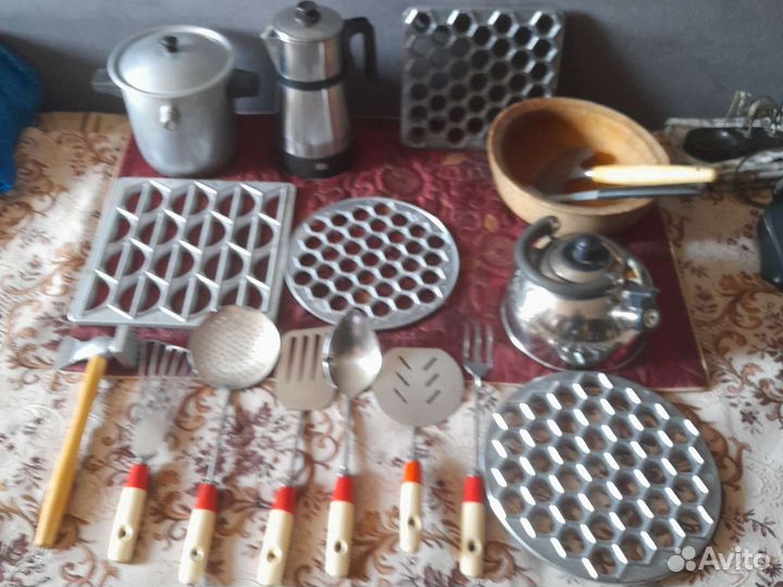 Посуда СССР Кухонная утварь Сечка Сковорода Казан