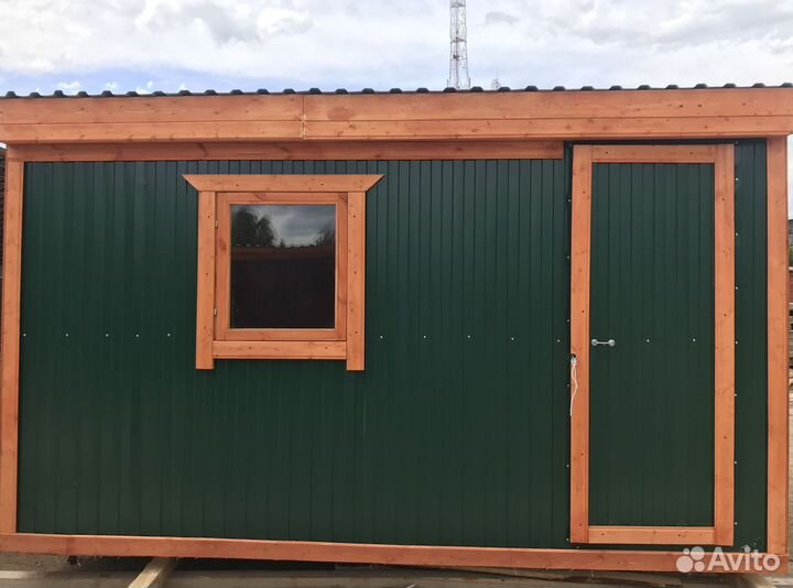 Бытовка 4х2.3м утепленная с пвх окном дачная