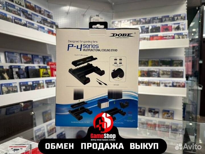 Подставка с охлаждением и зарядкой PS4/slim/PRO TP