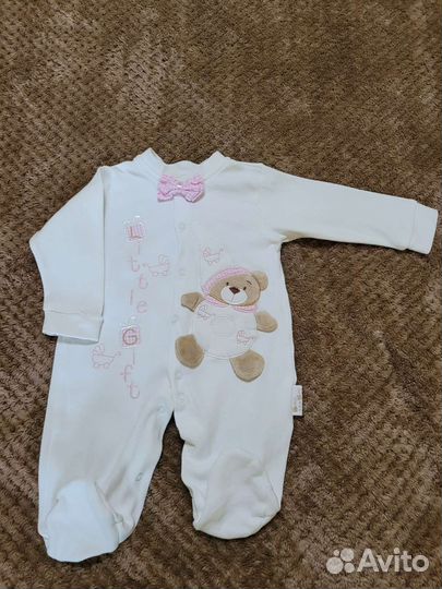 Комплект слип шапочка пинетки