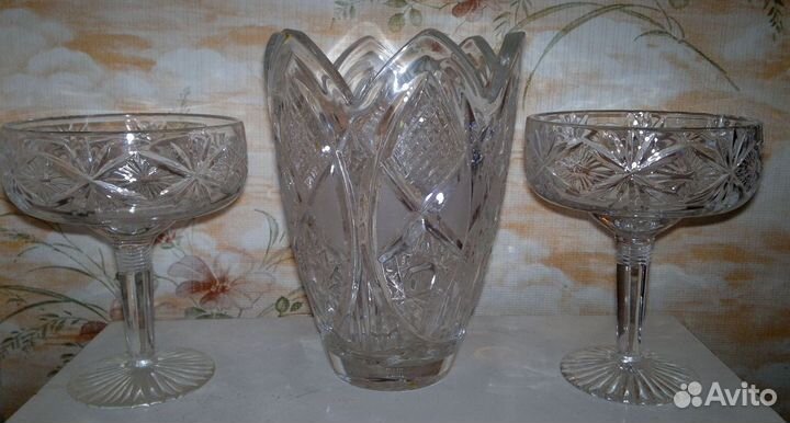 Ваза, креманки, бокалы, стаканы, рюмки