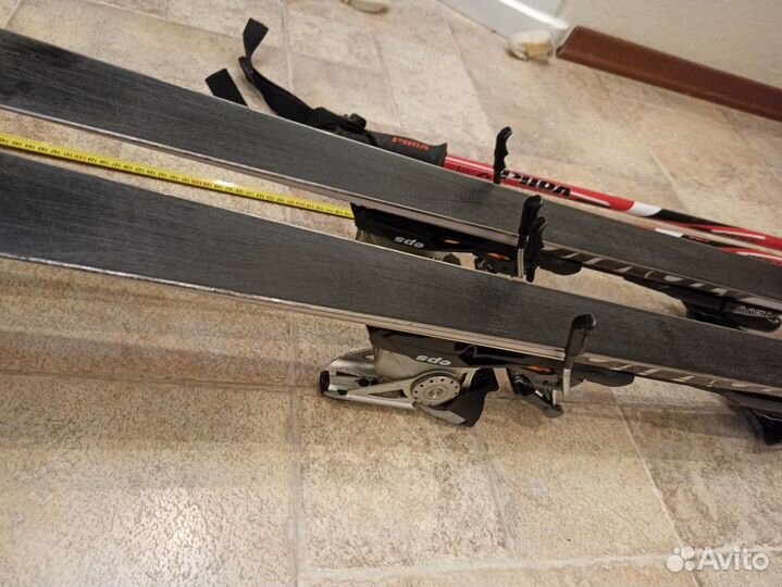 Горные лыжи 160см с ботинками 26-26,5см