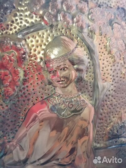 Чеканное панно медная СССР