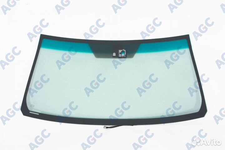 AGC toyota landcruiser J200 2008- стекло ветровое зеленое/зеленая полоса -С обогревом зоны дворников