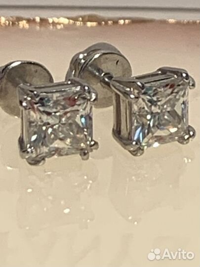 Муассанит Бриллиант Принцесса 1.6 ct