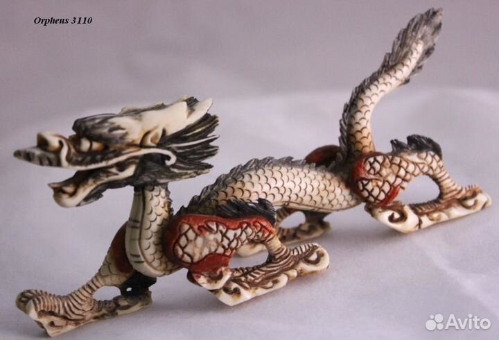 Статуэтка Дракон - Окимоно из Кости ru*48