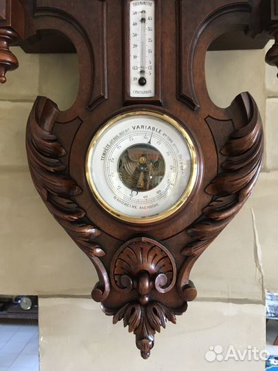 Старинные часы+барометр+термом.Франция 19 век