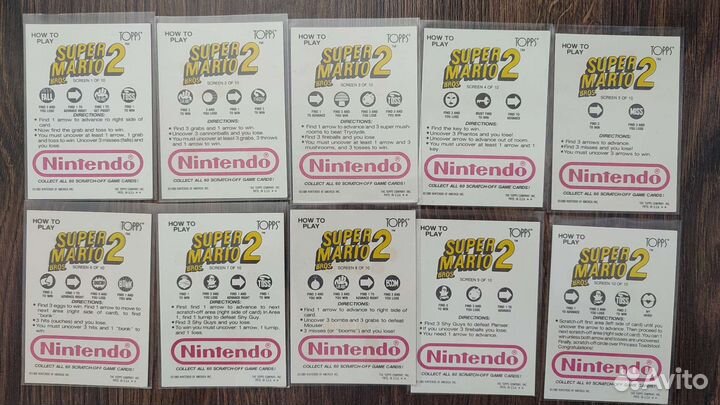 Super Mario Bros. 2 Scratch-Off 1989 год