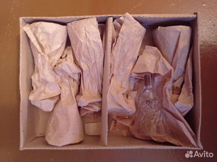 Рюмки хрустальные 6 шт, ретро, времён СССР