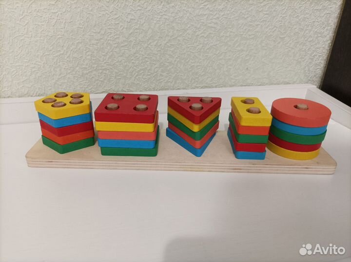 Развивающие игрушки деревянный сортер формы