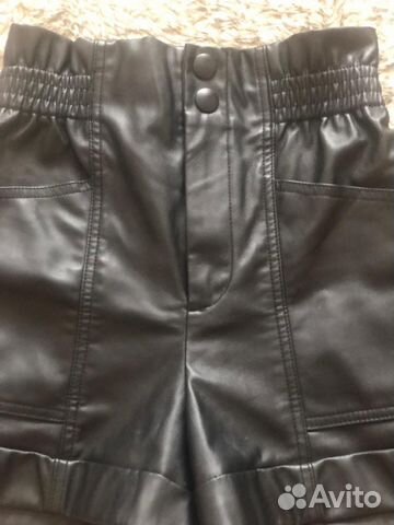 Шорты Zara кожаные