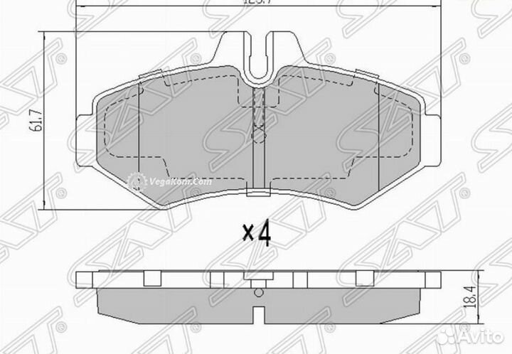 Колодки задние Mercedes Sprinter STA0044202520