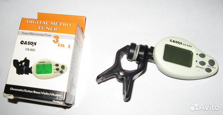 Тюнер для гитары с прищепкой Cason CS620
