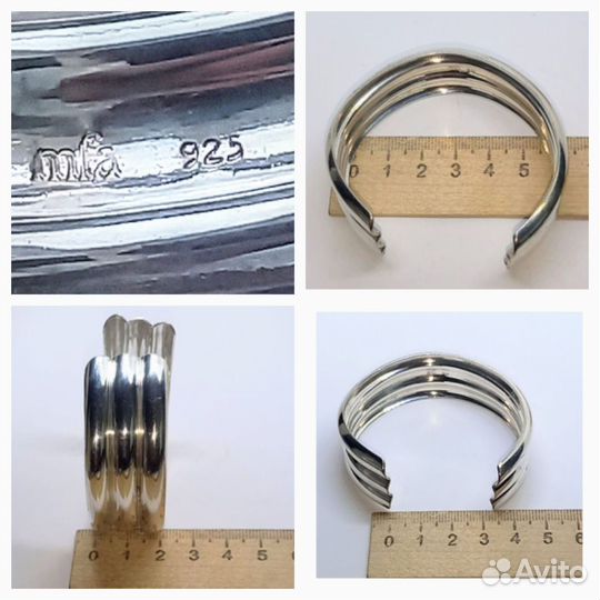 Браслет манжета - M F A - Серебро 925 - Винтаж