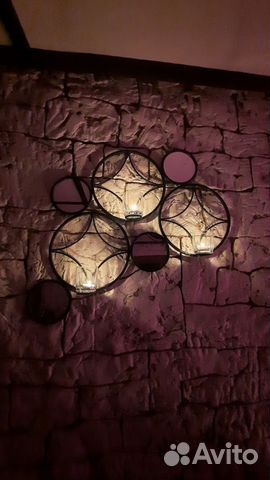 Авторский кованый настенный подсвечник