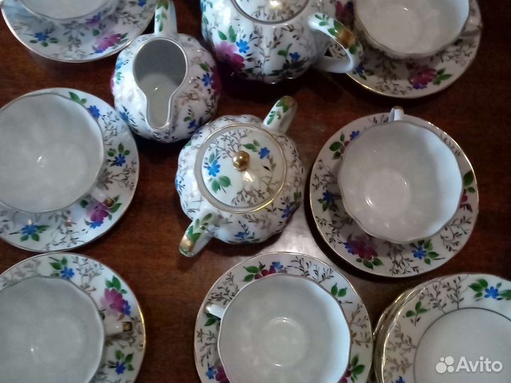 Чайный сервиз золотые травки лфз