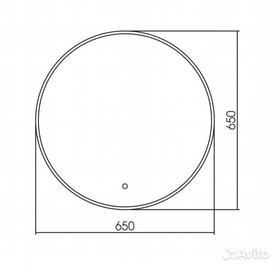 Зеркало azario Плаза-2 D650 c подсветкой и диммер