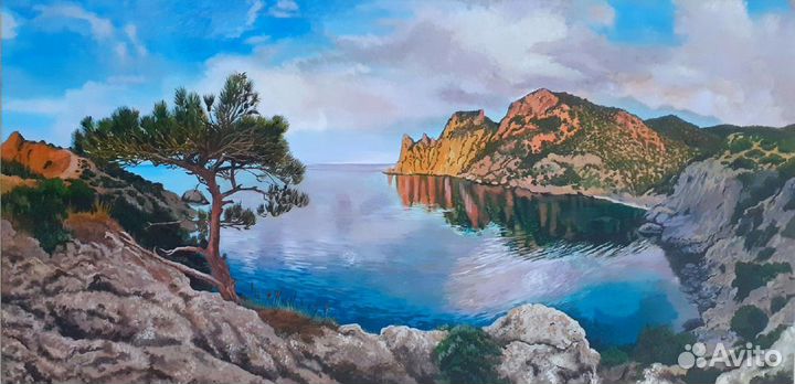 Новый свет Крым картина акрилом