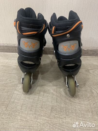 Роликовые коньки раздвижные с защитой р. 34-37