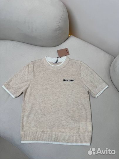 Американка поло MIU MIU женская из тонкой шерсти