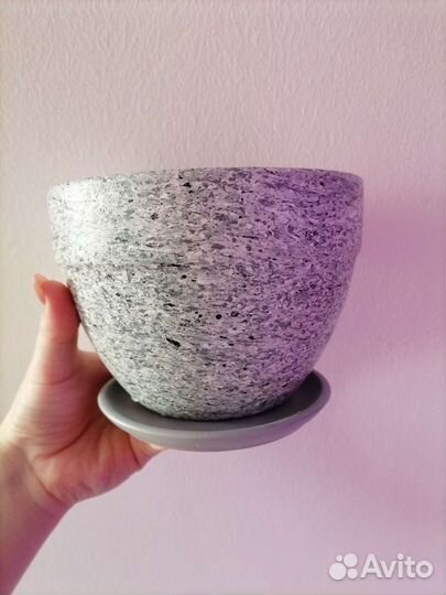 Горшок керамический/стеклянный