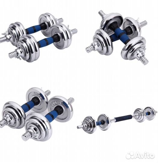 Гантели+ штанга,общая масса 30кг