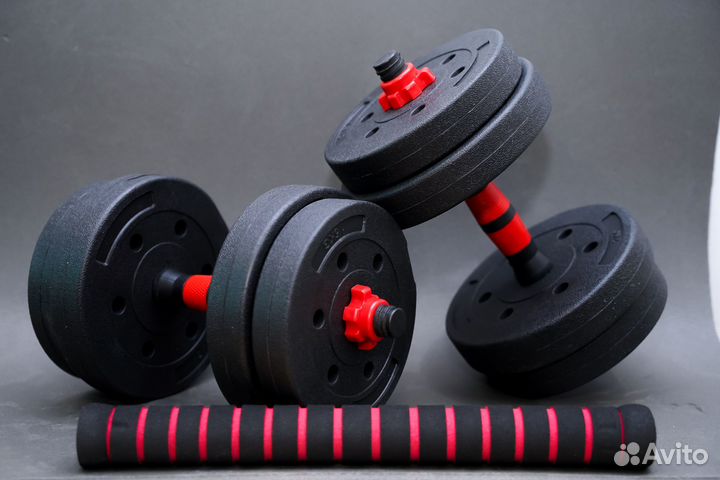 Набор штанги и гантелей 15 кг