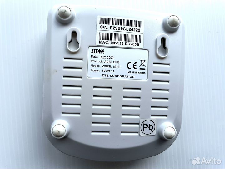 Роутер модем ZTE 831 маршрутизатор Adsl
