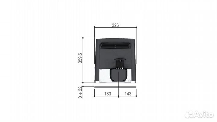 Bks22ags - Привод 230 В для откатных ворот 2200 кг