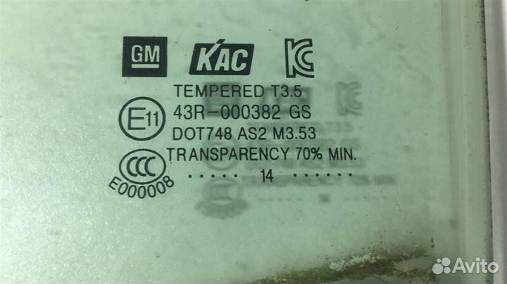 Стекло двери задней левой Opel Mokka