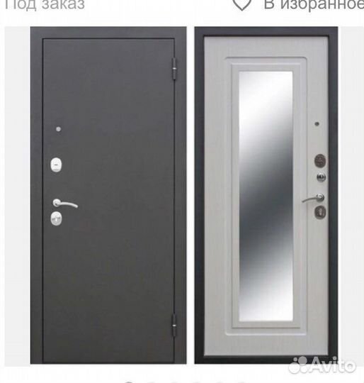 Дверь входная с зеркалом