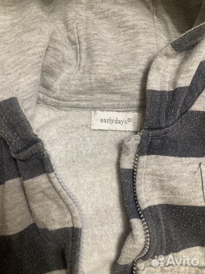 Кофта для мальчика на молнии 6-9 мес