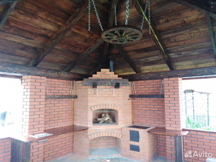 Камины печи барбекю