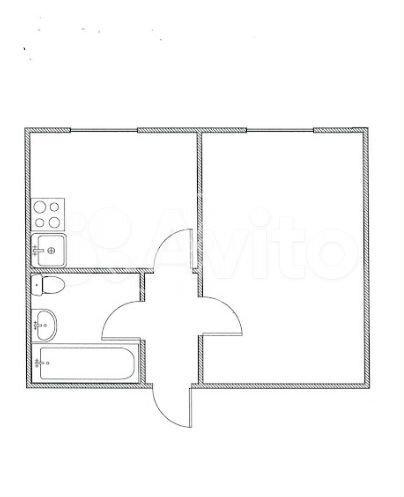 1-к. квартира, 29,8 м², 1/5 эт.