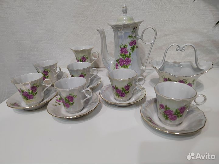 Кофейный сервиз фарфор новый