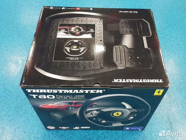 Руль и педали Thrustmaster T80 Ferrari 488 GTB