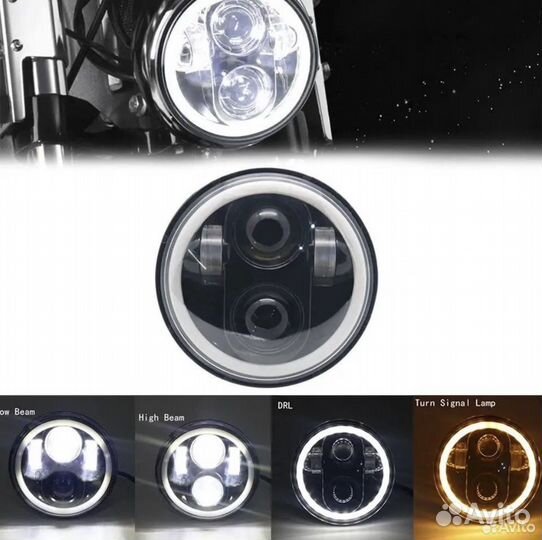 LED фара для мотоцикла 7 дюймов