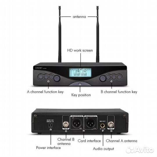 Микрофон для караоке два на одной базе