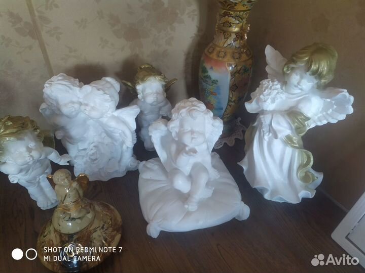 Ангелы статуэтки скульптуры. Фигуры в сад