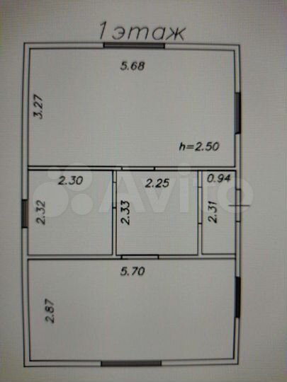 Дом 50 м² на участке 4 сот.